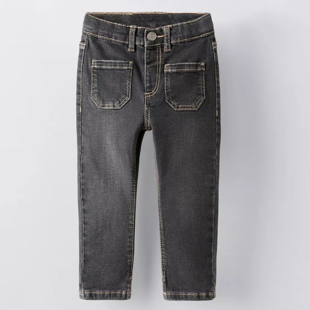 Zara Stylish Kids Denim Jeans - Black
